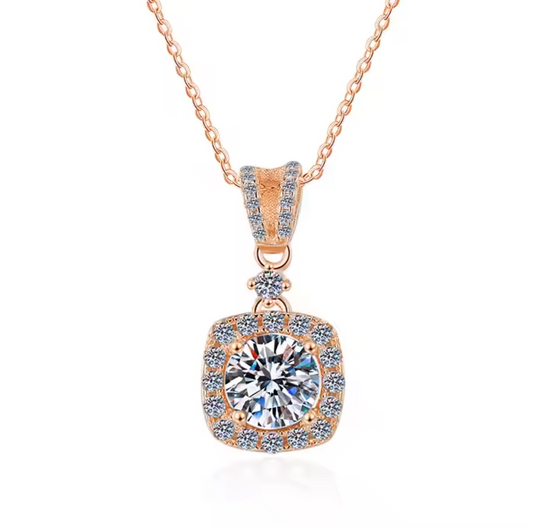 Aurelia: 1 Carat VVS1 D Color Moissanite Pendant